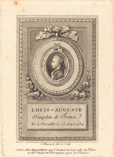 Louis-Auguste, dauphin z Francie od Jean Baptiste Raphael Urbain Massard