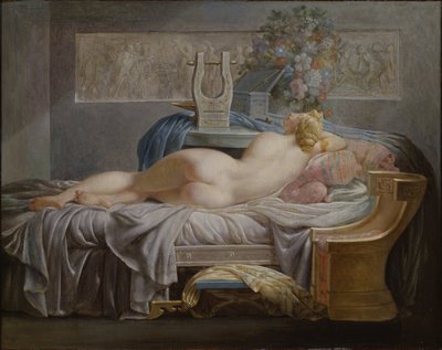 Sapfó (630-580 avant JC) - Sapfó, Regnault, Jean Baptiste (1754-1829). Olej na plátně. Rozměr: 42 x 53 cm. Národní muzeum Stockholm od Jean Baptiste Regnault