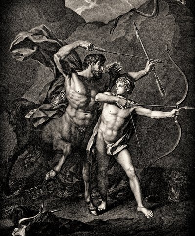 Vzdělání Achilla od Chirona, kolem roku 1798 od Jean Baptiste Regnault