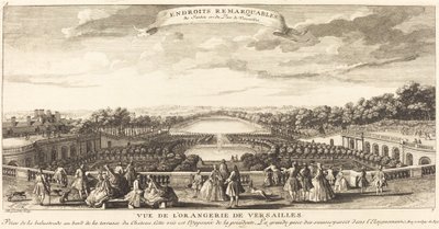 Pohled na oranžerii ve Versailles od Jean Baptiste Rigaud