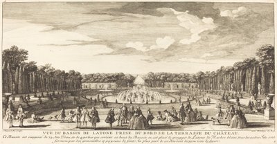Pohled na Bassin de Latona z okraje zámecké terasy od Jean Baptiste Rigaud