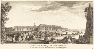 Pohled na palác ve Versailles Snímek ze strany terasy naproti kapli od Jean Baptiste Rigaud
