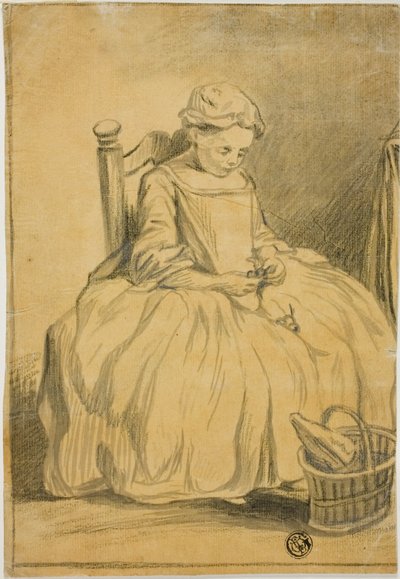 Dívka jedící třešně od Jean-Baptiste Simeon Chardin
