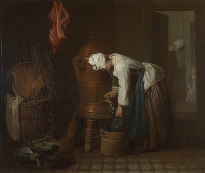 La Fontaine (nádrž na vodu). 1733 nebo později od Jean Baptiste Simeon Chardin