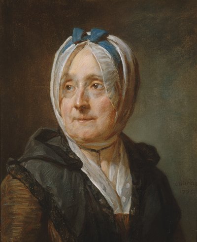Portrét Madame Chardin (1707-91) 1775 od Jean Baptiste Simeon Chardin