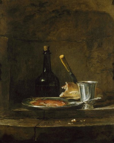 Příprava snídaně neboli Stříbrného poháru před rokem 1728. od Jean Baptiste Simeon Chardin