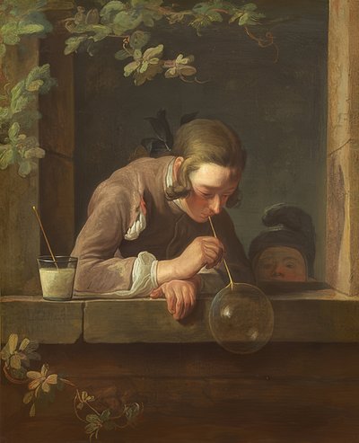 Mýdlové bubliny. Kolem roku 1733/34 od Jean Baptiste Simeon Chardin