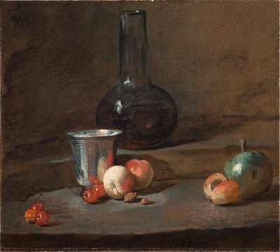 Stříbrný pohár, asi 1728 (olej na plátně) od Jean-Baptiste Simeon Chardin