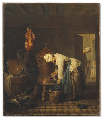 Francouzština:  La fontaine
německy: Der Brunnen od Jean-Baptiste Simeon Chardin