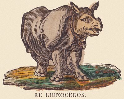 Das Nashorn, ca. 1840-1852 von Jean-Baptiste Thiebault