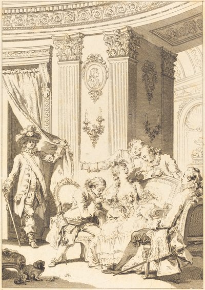 Manžel Zpovědník od Jean Baptiste Tilliard and Antoine Jean Duclos after Jean Honoré Fragonard