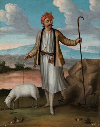 Albánský pastevec od Jean Baptiste Vanmour (workshop of)