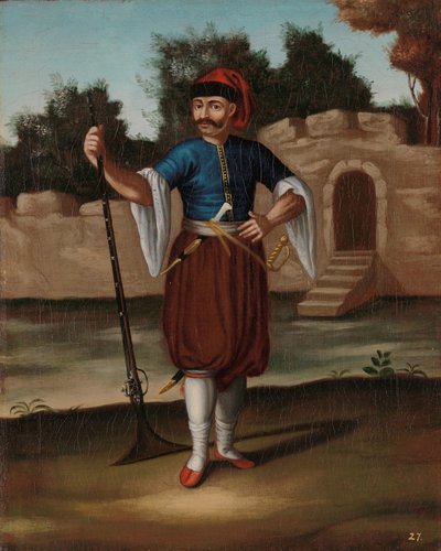 Albánský voják od Jean Baptiste Vanmour (workshop of)