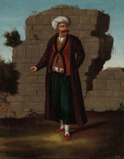 Muž z ostrova Mykonos od Jean Baptiste Vanmour (workshop of)