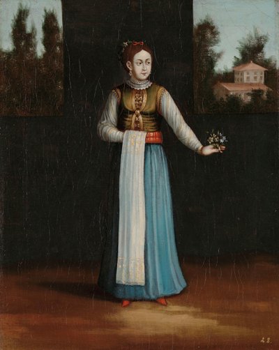 Žena z albánského pobřeží od Jean Baptiste Vanmour (workshop of)