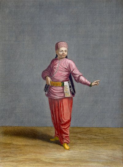 Turecký chlapec, deska 44 ze „Sbírky jednoho sta tisků představujících různé národy Levanty“ od Charlese de Ferriola, vyryl Jean-Baptiste Haussard (fl.1679-1749), 1707-08 (colo od Jean Baptiste Vanmour