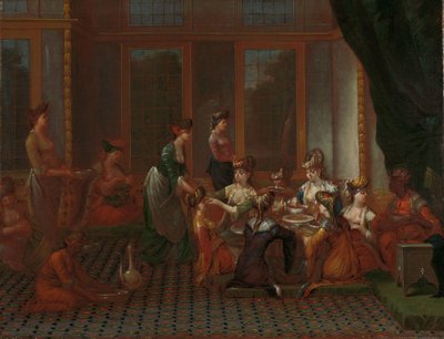 Banket vážených tureckých žen od Jean Baptiste Vanmour