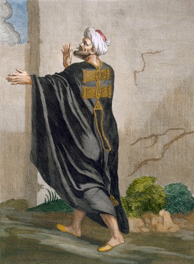 Berber, deska 95 ze „Sbírka jednoho sta tisků představujících různé národy Levanty“ od Charlese de Ferriola, ryl B. Baron, 1707-08 od Jean Baptiste Vanmour