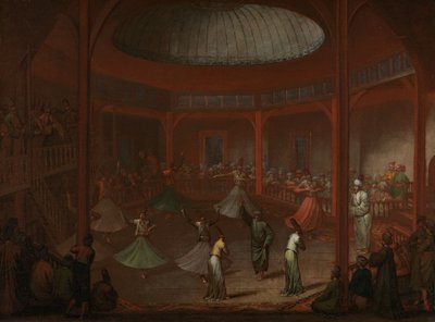 Vířiví derviši, kolem roku 1730 od Jean Baptiste Vanmour