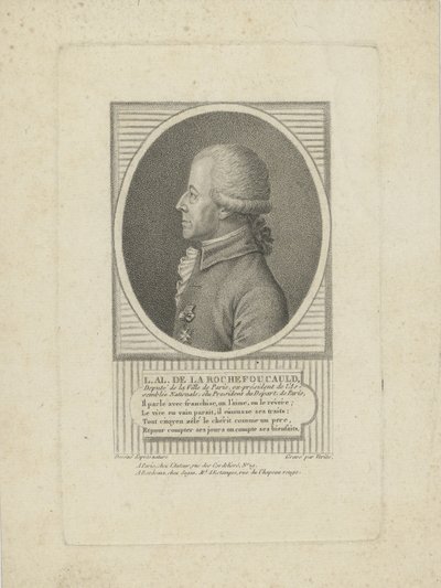 Louis-Alexandre de La Rochefoucauld, vévoda dEnville 1743-1792, 90. léta 18. století. od Jean Baptiste Verite