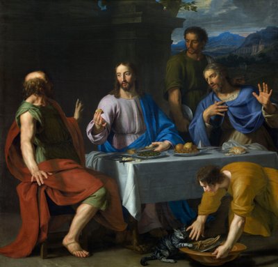 Večeře v Emauzích od Jean Baptiste de Champaigne