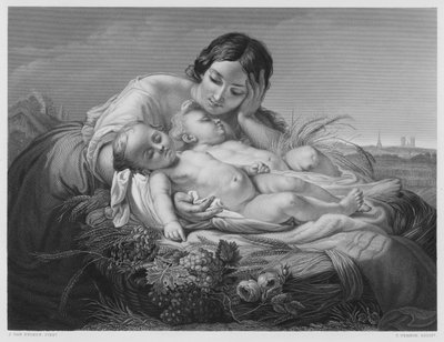Hojnost, z obrázku v královské sbírce (rytina) od Jean Baptiste van Eycken