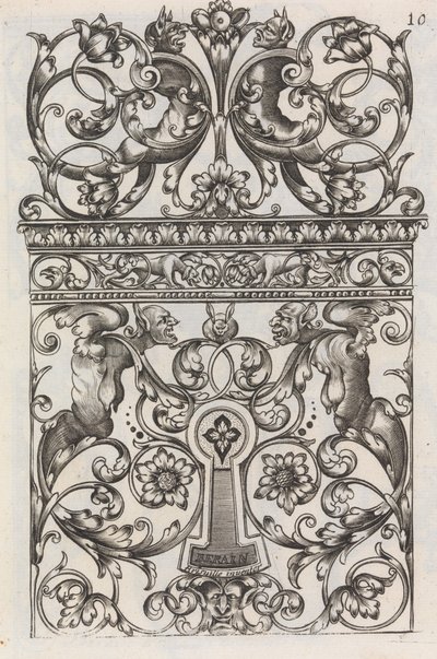 Různé kusy zámečníků, strana 11 recto, ca. 1663. od Jean Berain