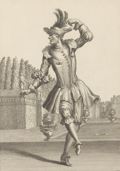 Du Moulin v Tanci v rolnickém oděvu v opeře,.n.d. od Jean Berain
