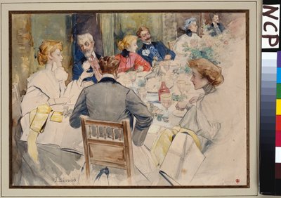 Elegantní večeře od Jean Beraud