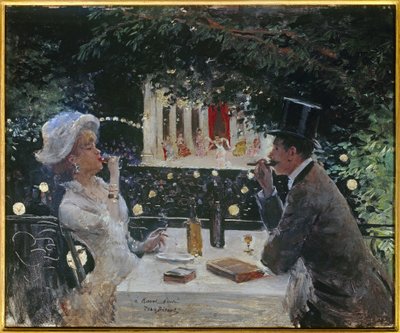 Večeře u Ambassadors. Obraz Jeana Berauda (1849-1935), 20. století. Olej na dřevě. Rozměr: 0,37 x 0,45 m. Paříž, Musee Carnavalet. od Jean Beraud