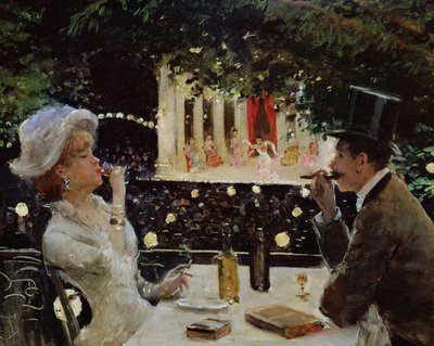 Večeře u Ambassadors, c. 1880. od Jean Beraud