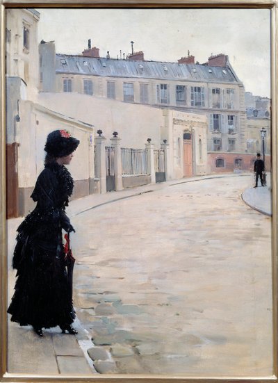 Waiting, rue de Chateaubriand v Paříži Obraz Jeana Berauda (1849-1935) od Jean Beraud