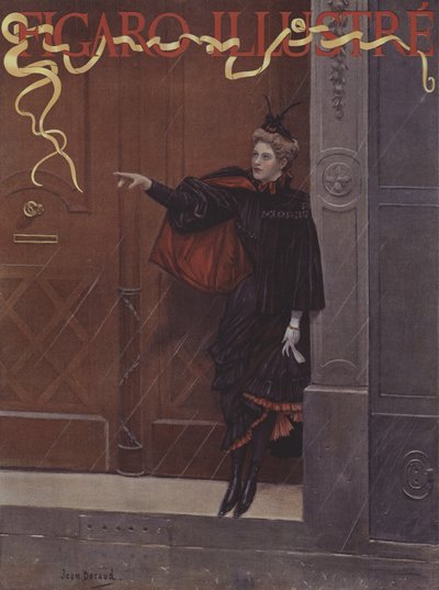 Pleut-il? (Prší?). Obálka Le Figaro Illustre, listopad 1893 od Jean Beraud