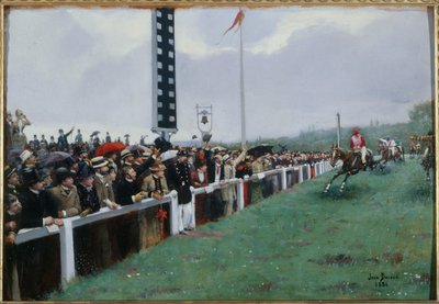 Závody v Longchamp; cíl od Jean Beraud