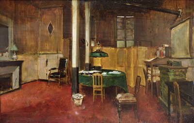 The Newsroom of Hansard, c.1889 (olej na dřevě) od Jean Beraud
