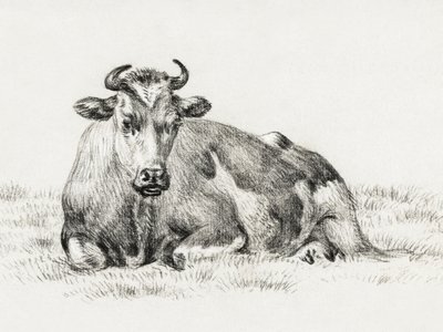 Ležící kráva (1825) od Jean Bernard