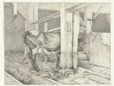 Stojící kráva ve stáji, vpravo od Jean Bernard
