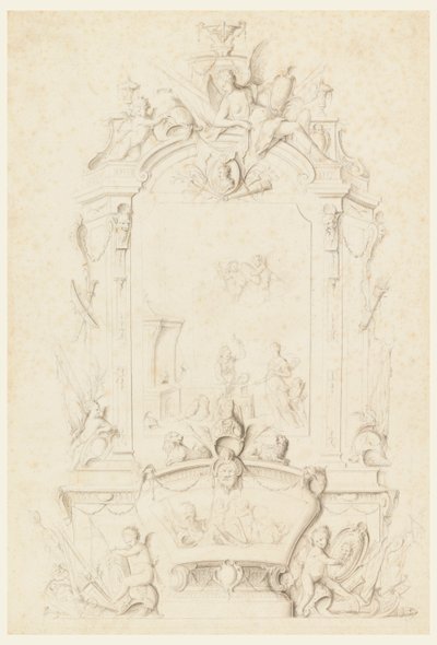Venuše v Forge of Vulcan, Design for a Sideboard Panel od Jean Bernard Honoré Toro