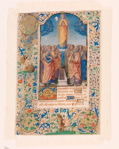 Nanebevzetí Panny Marie, z Knihy hodin od Jean Bourdichon