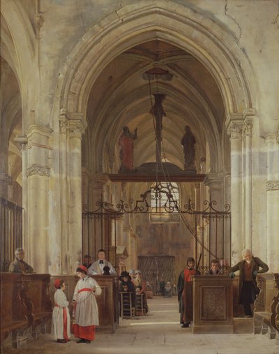 Interiér kostela St. Prix, Valle de Montmorency, 1828 od Jean Bruno Gassies