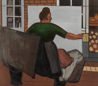 Pračka (olej na plátně) od Jean Brusselmans