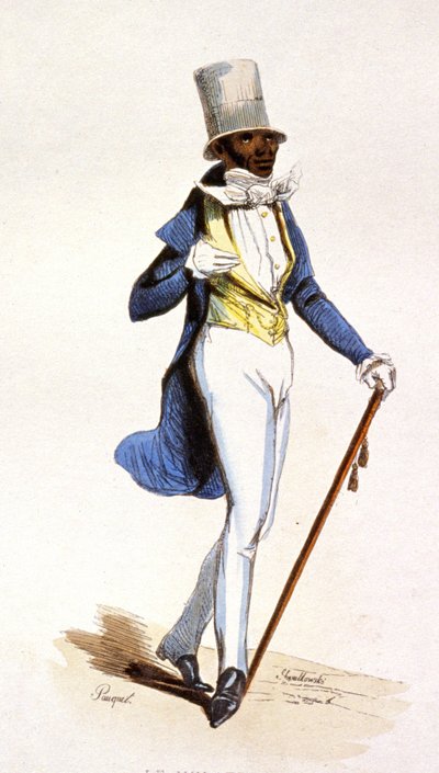 Mulat na francouzských Antilách, asi 1850 (rytina) od Jean Charles (1800 79) Pauquet