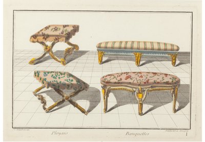 Ployanové, Lavičky. New Historical Iconology or Attributes Hierogliphyques, c.1768. od Jean Charles Delafosse