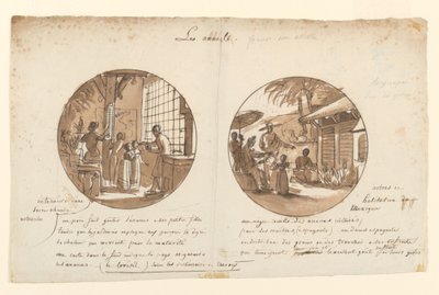 Designy pro malované porcelánové talíře, Les Ananas (ananas) od Service des Objets de Dessert (Dezertní služba) od Jean Charles Develly