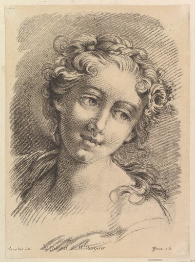 Hlava ženy, 1748-69 od Jean Charles François