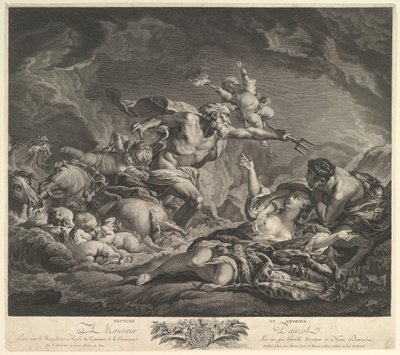Neptun a Amymone, 18. století. od Jean Claude Danzel