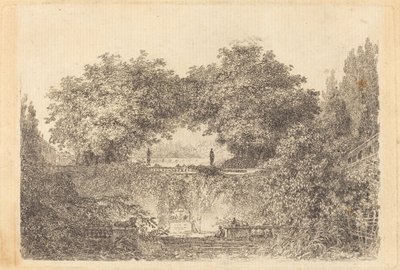 Malý park od Jean Claude Richard de Saint Non after Jean Honoré Fragonard