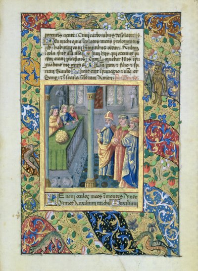 paní Lat. Q.v.I.126 Řád zlatého rouna z hodin Louise dOrleans, 1469 od Jean Colombe