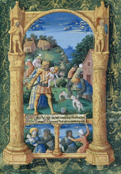 Ms Lat Q.v.I.126 f.36 Masakr neviňátek, z "Knihy hodin Ludvíka d