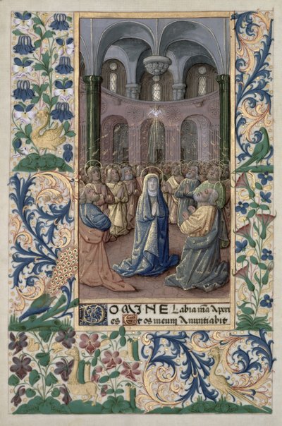 paní Lat. Q.v.I.126 f.86v Letnice, z „Knihy hodin Louise d